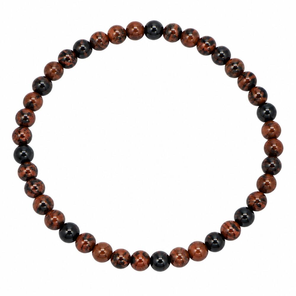 4MM Mahogany Obsidian Bracelet